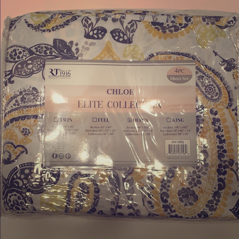 Chloe Elite Collection Queen Sheet set